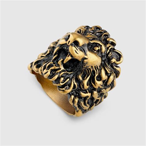 gucci lion ring with blue stone|monkey head ring gucci.